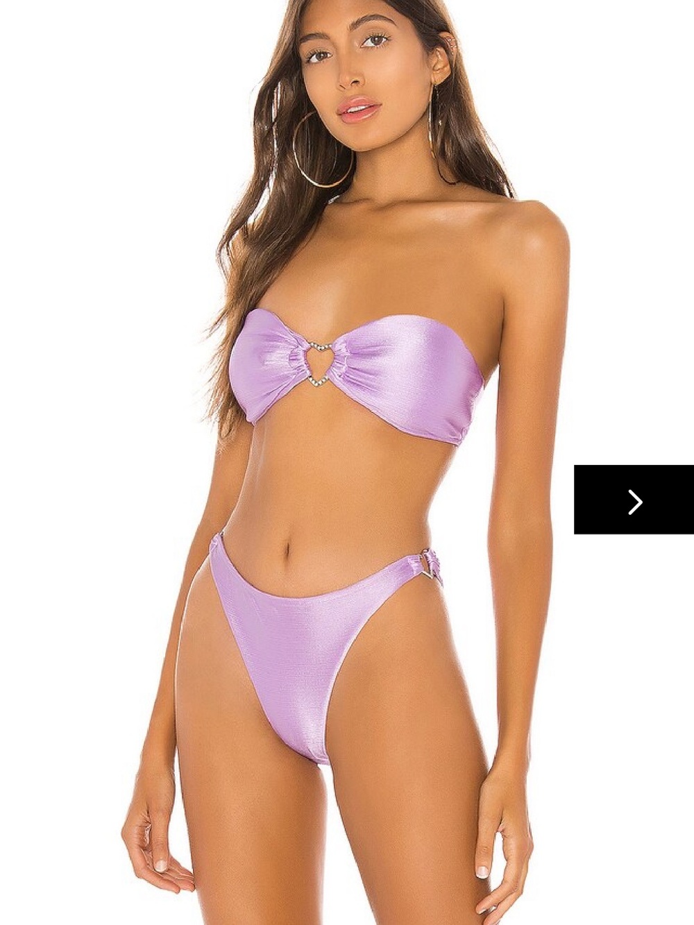 Superdown Purple Heart-Accent Bikini